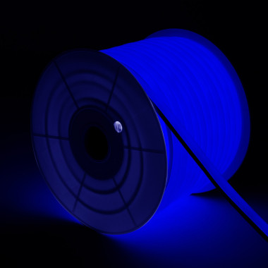 Produto de Fita Neon LED 7.5 W/m Regulável 220V AC 120 LED/m Semicircular 180º Azul IP67 à Medida Corte a cada 100 cm 