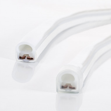 Producto de Bobina Neón LED 7.5 W/m  Regulable 220V AC 120 LED/m 50m Semicircular 180º Rosa IP67 Corte Cada 100 cm