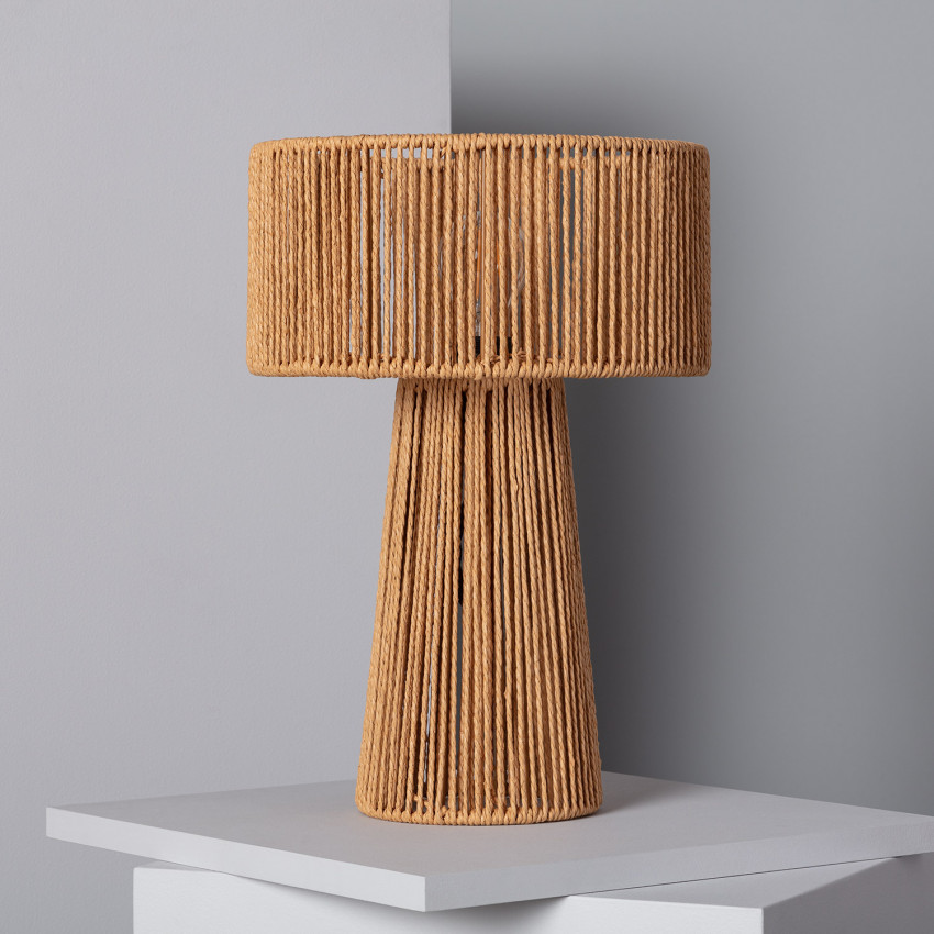 Candeeiro de Mesa Papel Trançado Kala Lilium 