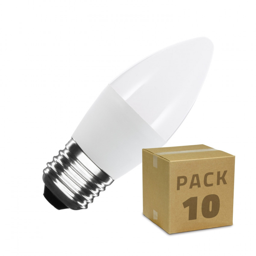 Producto de Pack 10 Bombillas LED E27 5W 400 lm C37