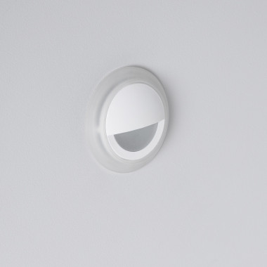 Baliza LED 3W Empotrable Pared Circular Blanco Occulare
