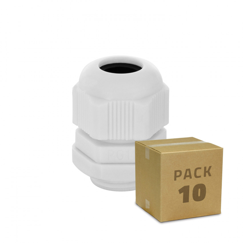 Pack 10 Unidades Prensaestopa Nylon IP68 Varios Tamaños 