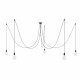 Lámpara Colgante Madera Con Cinco Caidas Spider Creative-Cables SPMDCS01GO5RC04TERM