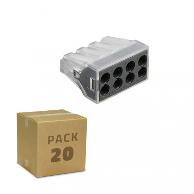 Produto de Pack 20 Conectores Rápidos 8 Entradas 0.75-2.5 mm²