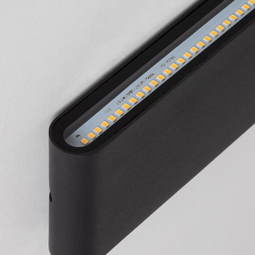 Producto de Aplique de Pared Exterior LED 12W Aluminio Rectangular Iluminación Doble Cara Luming Negro
