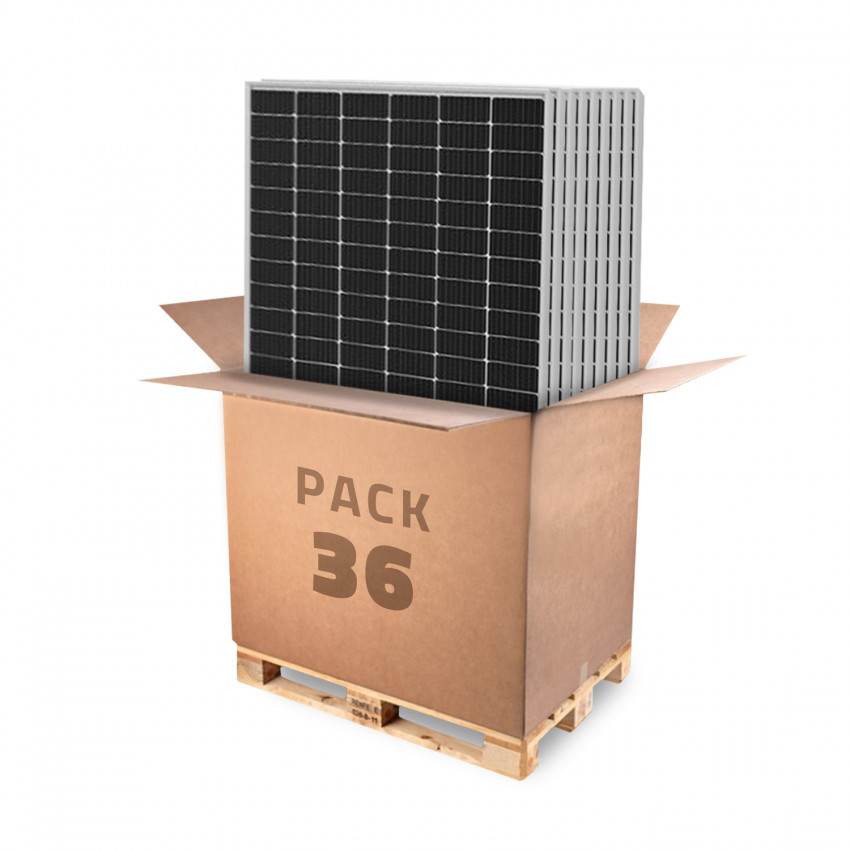 Palet 36 uds Panel Solar Fotovoltaico Monocristalino 400W RISEN 14.4 kW Full Black