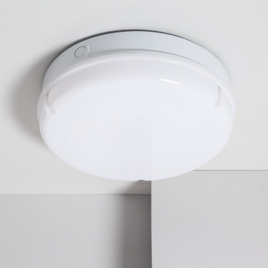 Produto de Plafon LED 24W Circular para Exterior Ø285 mm IP65 com Luz de Emergência Não Permanente Hublot White
