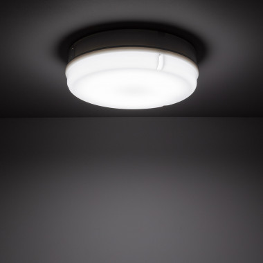 Produto de Plafon LED 24W Circular para Exterior Ø285 mm IP65 com Luz de Emergência Não Permanente Hublot White