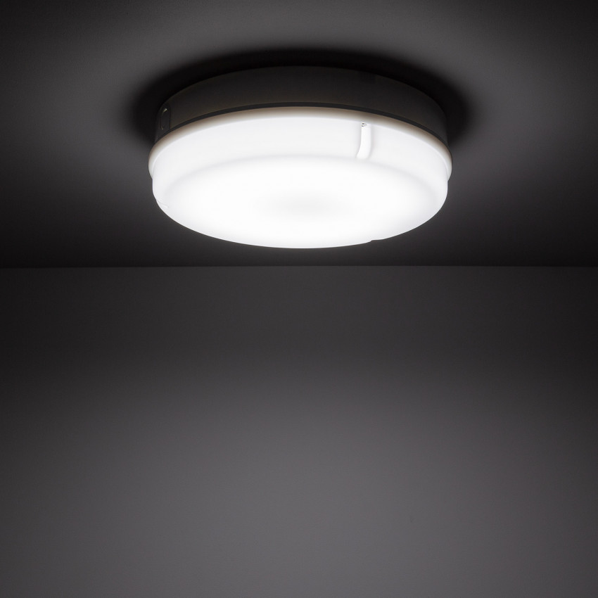 Producto de Plafón LED 24W Circular para Exterior  Ø285 mm IP65 con Luz de Emergencia No Permanente Hublot White