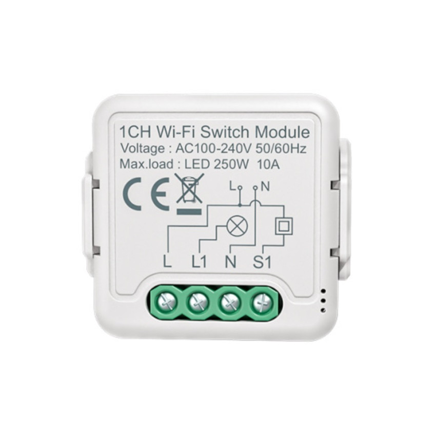 Producto de Interruptor WiFi Compatible con Interruptor y Pulsador Convencional