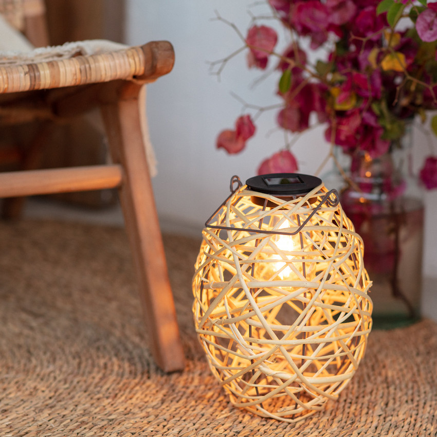 Produto de Candeeiro de Mesa LED Solar Exterior Rattan Baihar 