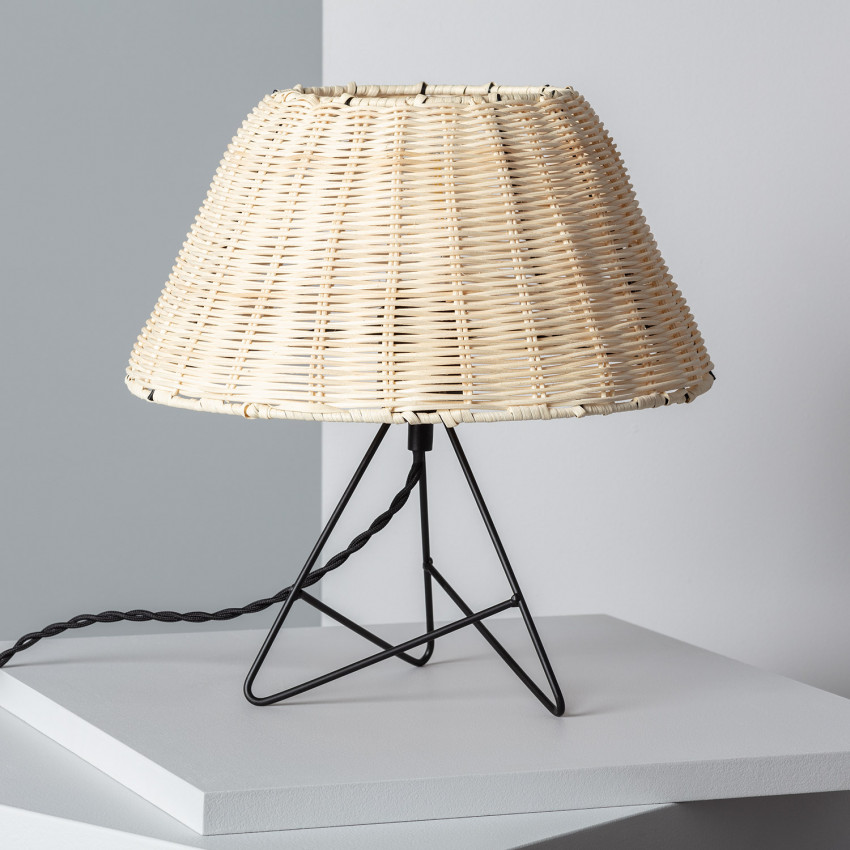 Produto de Candeeiro de Mesa de Rattan Salmor