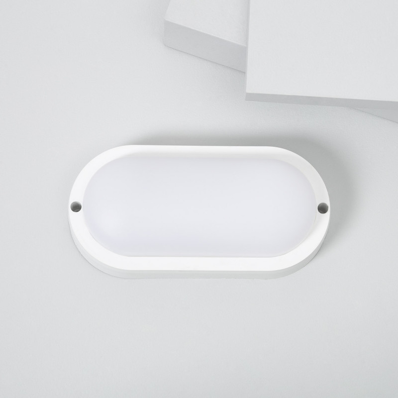 Plafon LED 15W Oval para Exterior 85x173 mm IP65 Hublot White