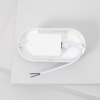 Produto de Plafon LED 15W Oval para Exterior 85x173 mm IP65 Hublot White