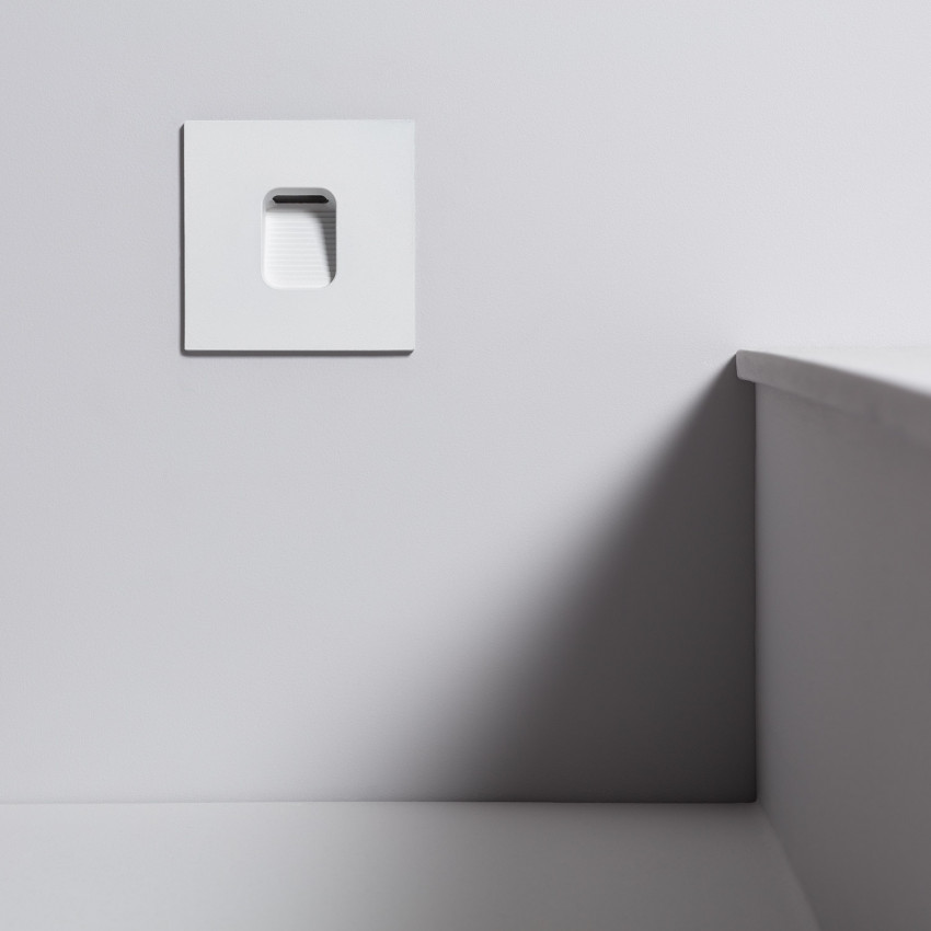 Producto de Baliza Exterior LED 2W Empotrable Pared Cuadrado Blanco Grasset