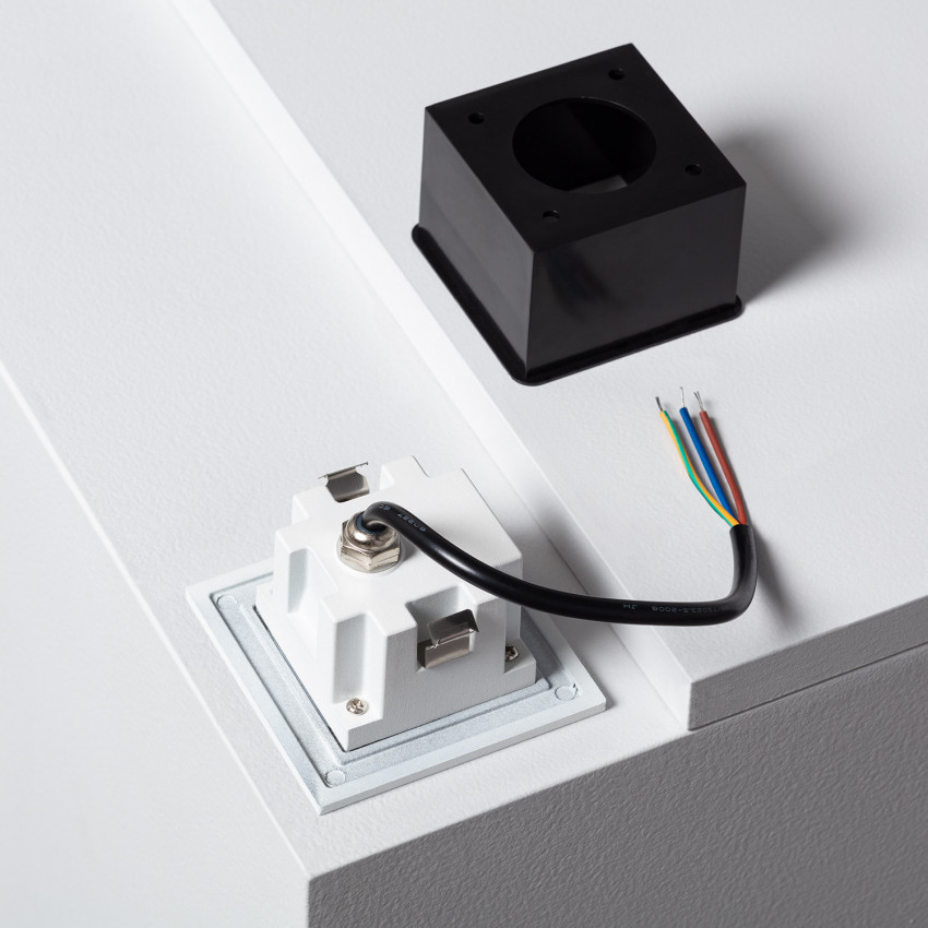 Producto de Baliza Exterior LED 2W Empotrable Pared Cuadrado Blanco Grasset