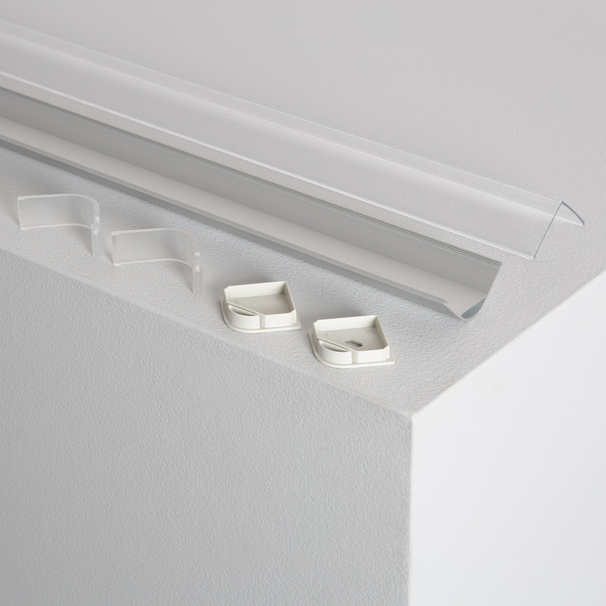 Producto de Perfil de Aluminio Esquina Redondo 1m para Tira LED hasta 20 mm