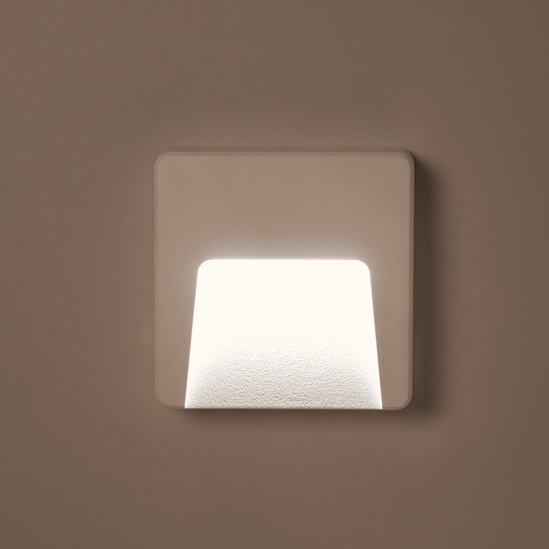 Produto de Baliza Exterior LED 3W Superfície de Parede Quadrada Branca Dag 