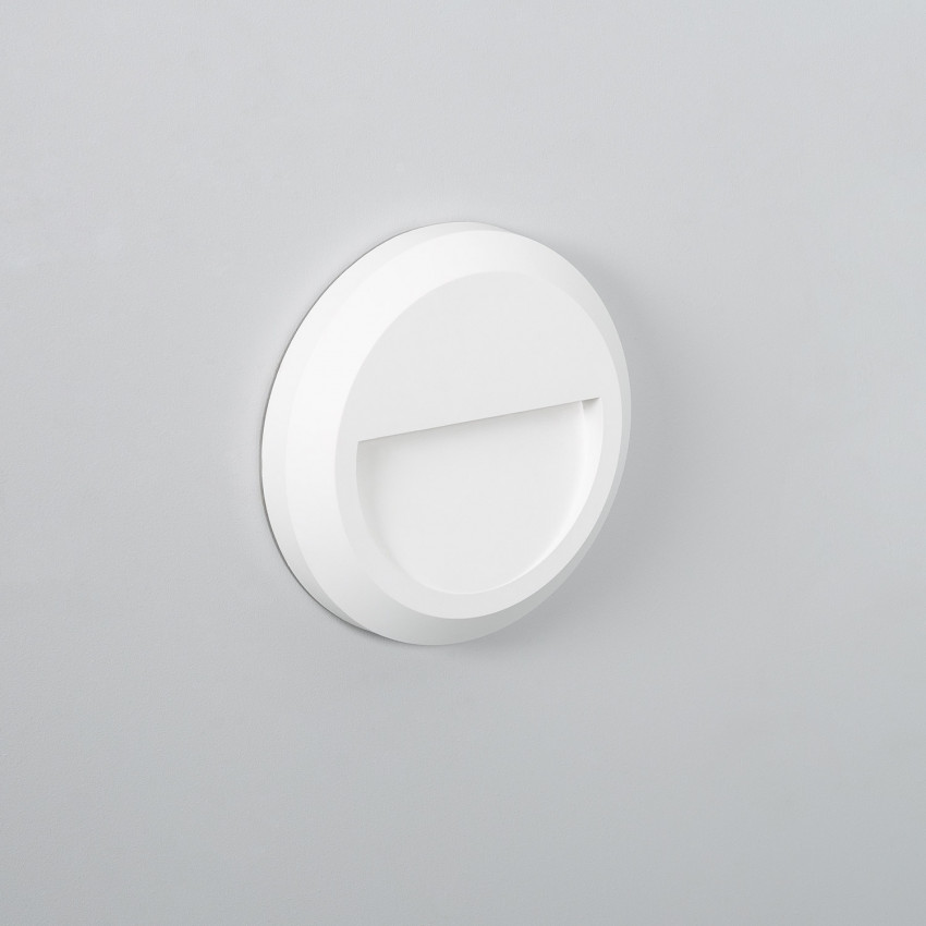 Baliza Exterior LED 1W Superficie Pared Circular Blanco Edulis