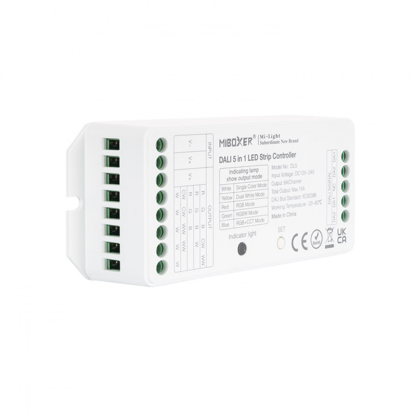 Controlador Regulador LED 5 en 1 RGBW 12/24V DC MiBoxer 