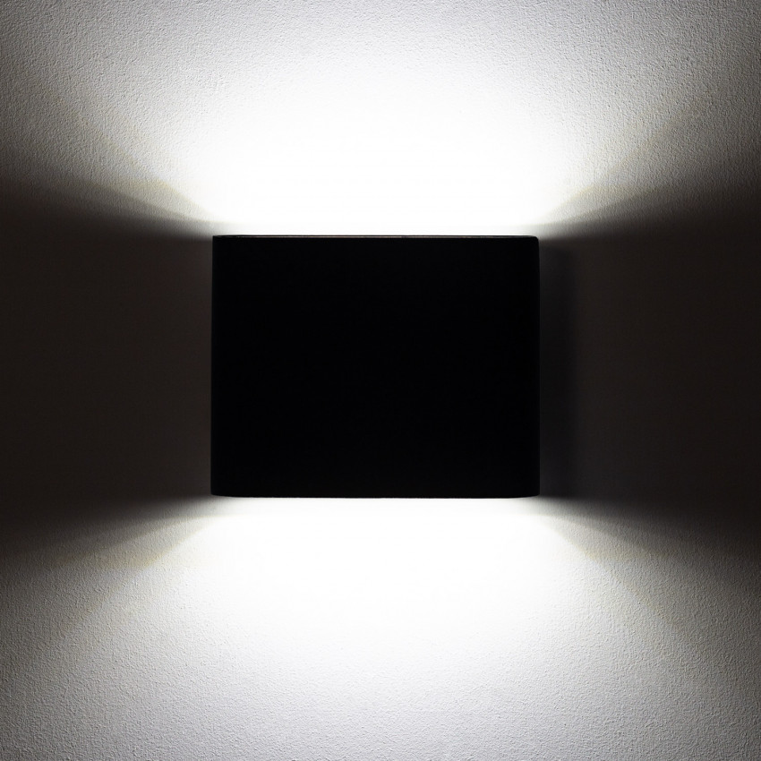 Aplique de Pared LED Zeus Iluminación Doble Cara IP54 6W Negro