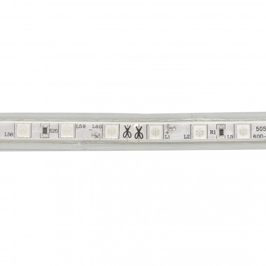 Producto de Bobina de Tira LED Regulable 220V AC 60 LED/m 50m Amarillo Ámbar IP65 Ancho 14mm Corte cada 100 cm