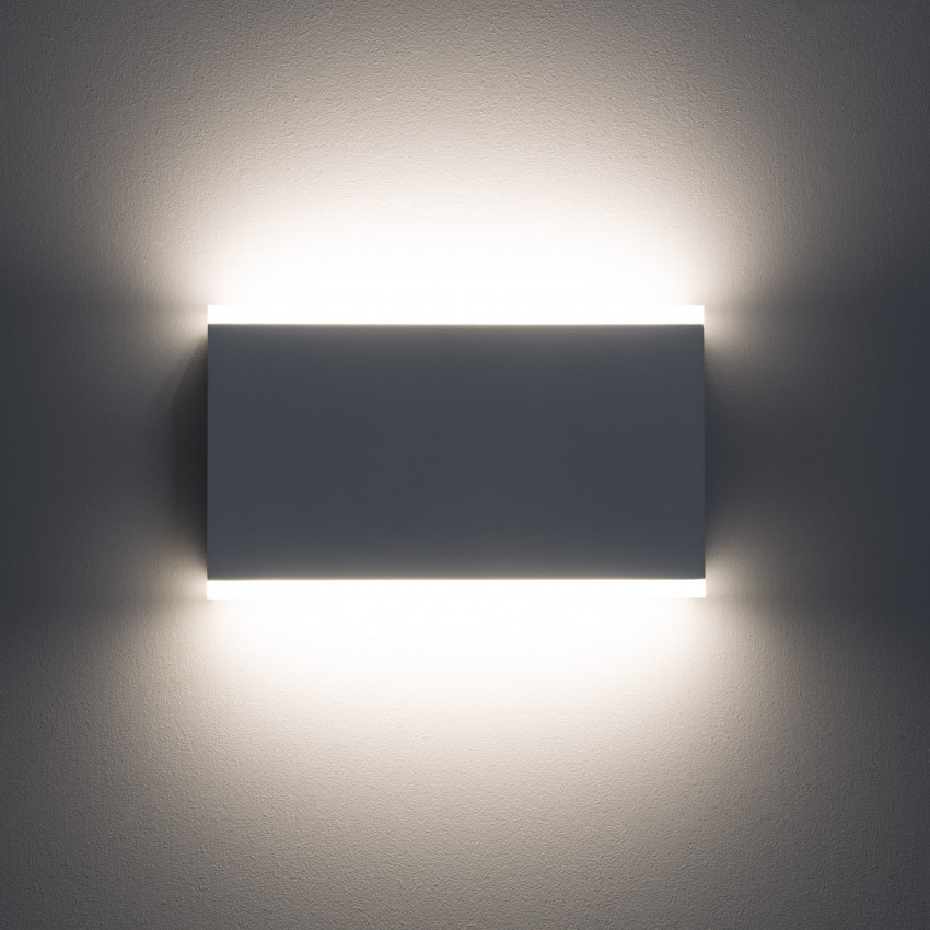 Producto de Aplique de Pared Exterior LED 10W Iluminación Doble Cara Rectangular Blanco Hera
