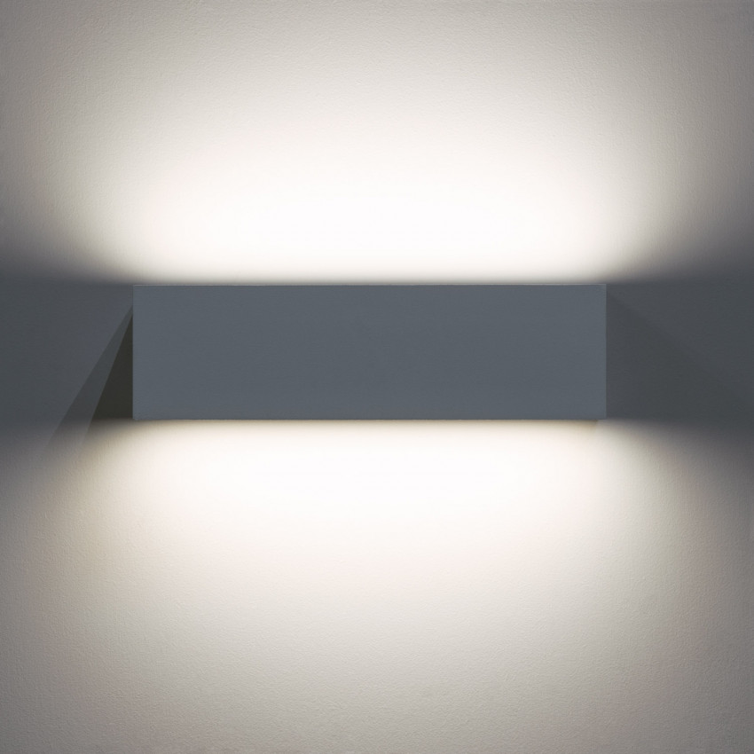 Producto de Aplique de Pared Exterior LED 10W Iluminación Doble Cara Rectangular Blanco Lena