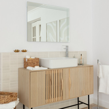 Espejo de baño madera Solaro - Espejos de madera