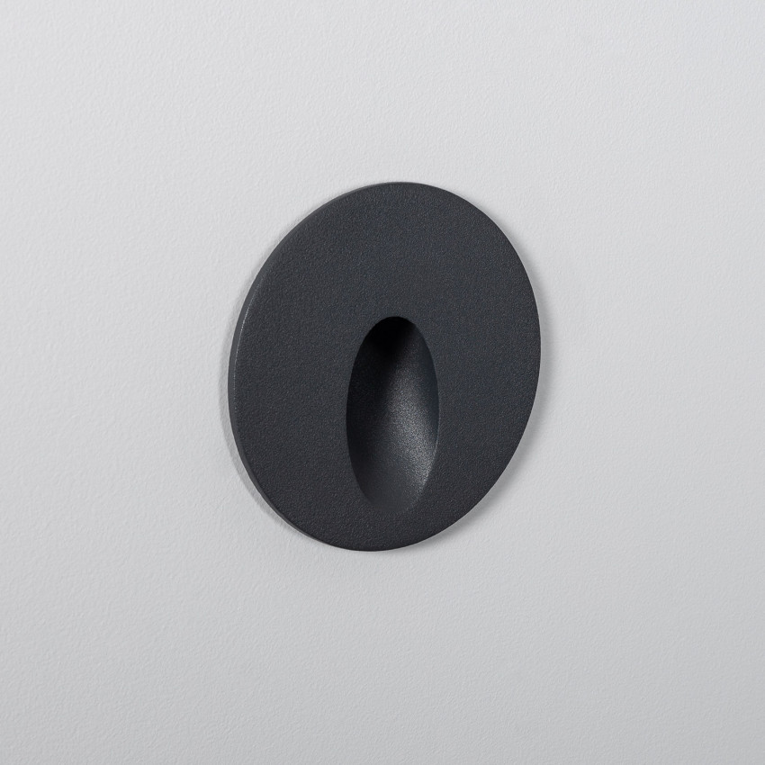 Baliza Exterior LED 3W Encastrável Parede Circular Cinzento Boiler 