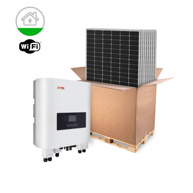 Kit Solar Híbrido SAJ Residencial Admite Bateria PYLONTECH 48V Monofásico 3-6-6 kW Painel RISEN