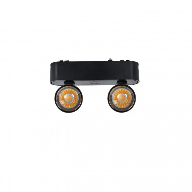 Producto de Foco Carril Doble LED Magnético 25mm Super Slim 10W 48V CRI90 Negro UGR16