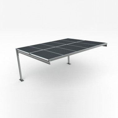 Estructura Cobertura de Estacionamento para Painéis Solares Montagem em Chão Metalizada