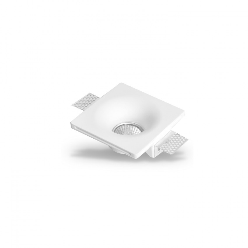 Aro Downlight Integração em Gesso/Pladur para Lâmpada LED GU10 / GU5.3 Corte 123x123 mm UGR17
