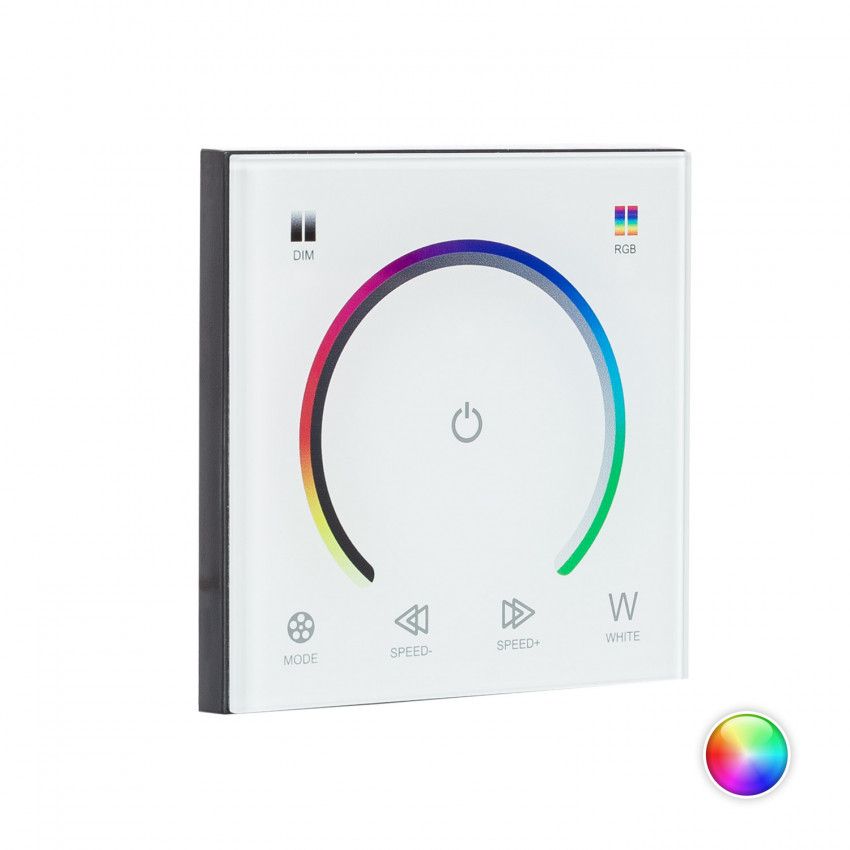 Controlador Regulador Pared Táctil para Tira LED 12/24V DC RGB
