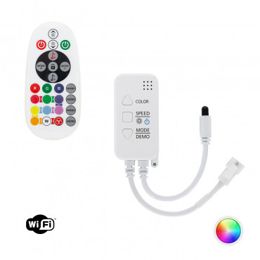 Product Controlador Regulador WiFi Fita LED RGBIC Digital SPI 12-24V DC com Comando IR