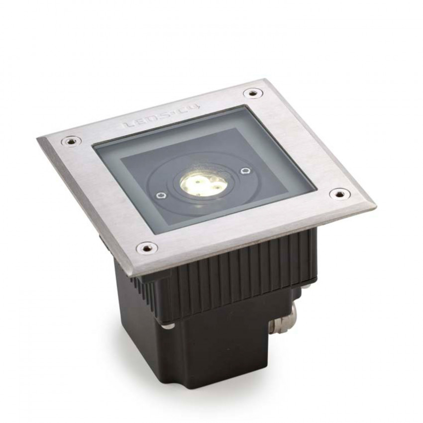 Foco LED Quadrado de Chão Gea Power Led IP67 6W LEDS-C4 55-9723-CA-CL