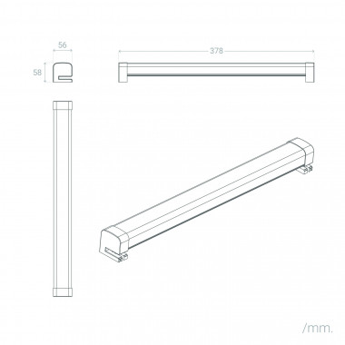 Aplique LED 9W cromado para espejo de baño – Decoled Valencia