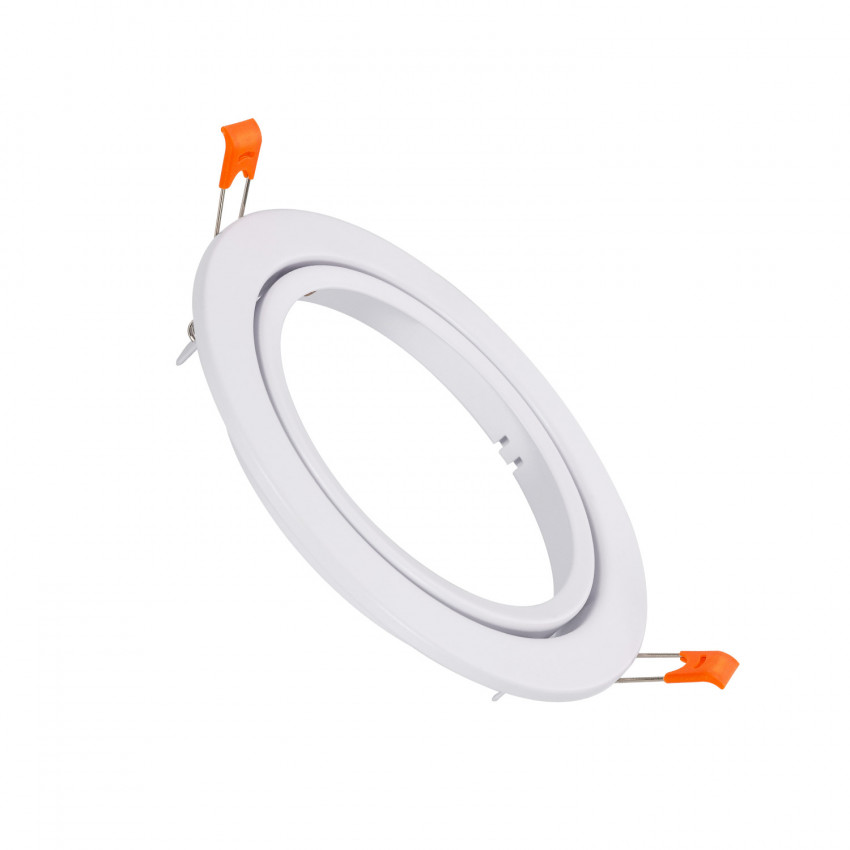 Aro Downlight Empotrable Circular Direccionable para Bombilla LED GU10 AR111 Corte Ø 120 mm