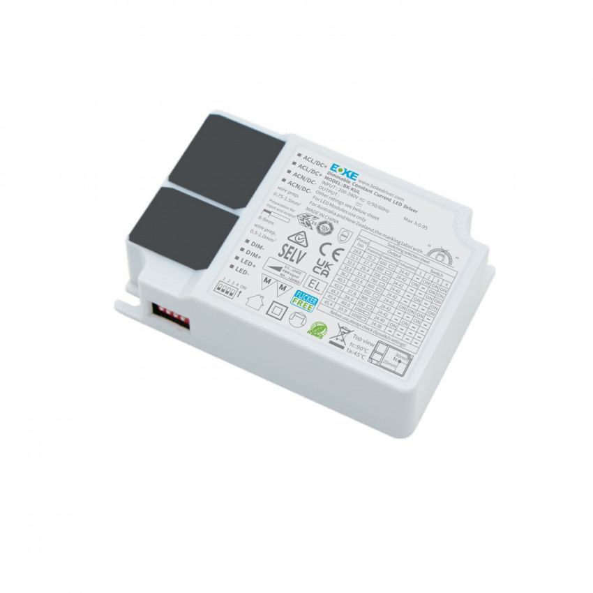 Produto de Driver BOKE Regulável 1-10V 200-240V No Flicker Saída 24-42V 1200-1650mA 50-63W BK-KUL060