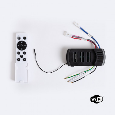Controlador WiFi con Mando para Ventilador de Techo con Motor DC y Luz LED 3CCT a 220V de 2 hilos