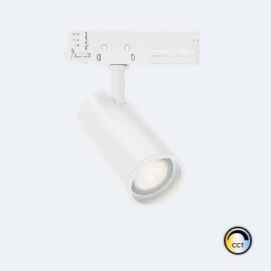 Foco Carril LED Trifásico 20W Fasano Anti-reflexo CCT No Flicker Regulável Branco