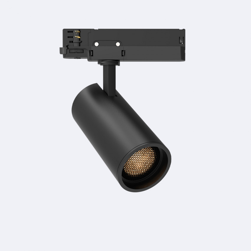 Produto de Foco Carril LED Trifásico 40W Fasano Anti-reflexos No Flicker Regulável Preto