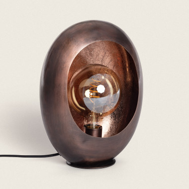 Lámpara de mesa aluminio vintage E27 cable 1,5 m, Color cobre, Sin  bombilla
