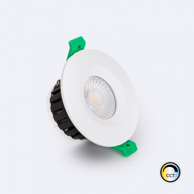 Downlight LED à Prova de Fogo Circular 4CCT (Quente-Neutro) Regulável IP65 Corte Ø65 mm