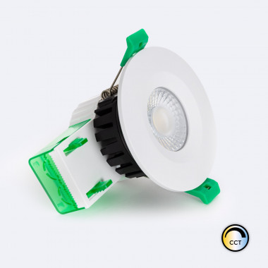Downlight LED à Prova de Fogo Circular 4CCT (Quente-Neutro) Regulável IP65 Corte Ø70 mm