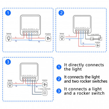 Produto de Mini Interruptor WiFi Compatível com Interruptor Convencional