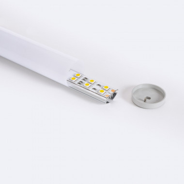 Perfil Aluminio Redondo Colgante 2m para Tira LED hasta 16 mm