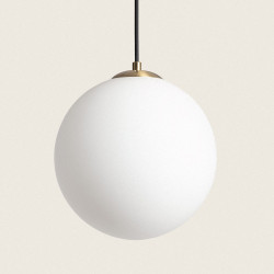 Candeeiro Suspenso Metal e Vidro Moonlight Brass