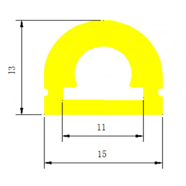 Produto de Tubo de Silicone Semicircular LED Flex Embutido até 11 mm BL1513